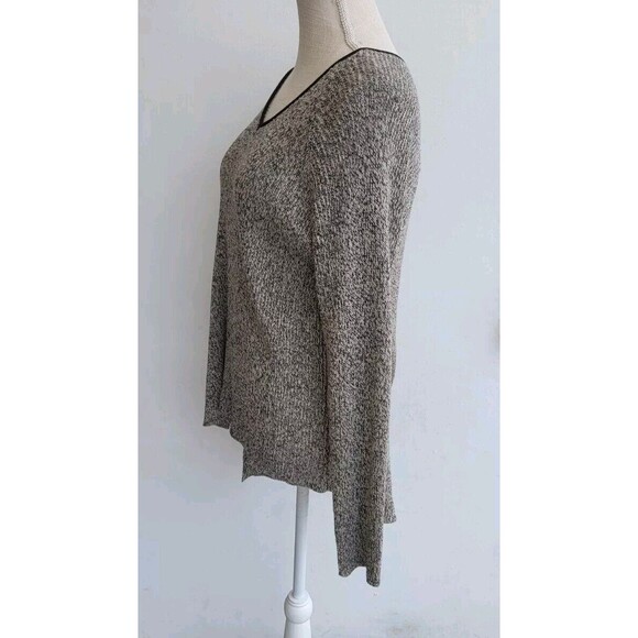 Eileen Fisher Hi-Lo V-Neck Knitted Box Top Sweater Size Xl - Picture 2 of 9